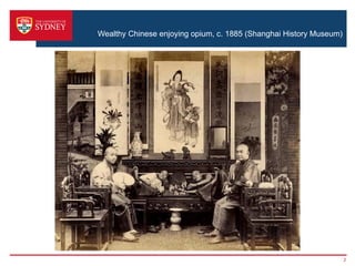 Wealthy Chinese enjoying opium, c. 1885 (Shanghai History Museum)




                                                    ...