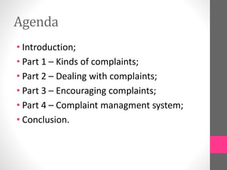 Managing Complaints Effectively Ppt