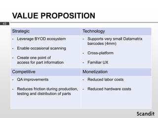 VALUE PROPOSITION
43

     Strategic                               Technology
     - Leverage BYOD ecosystem              ...