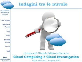 Davide Gabrini, Cloud computing e cloud investigation