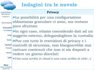 Davide Gabrini, Cloud computing e cloud investigation