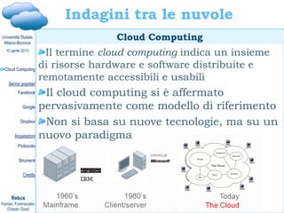 Davide Gabrini, Cloud computing e cloud investigation