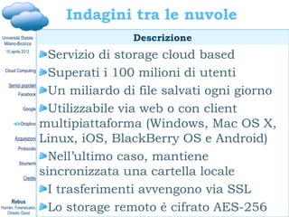 Davide Gabrini, Cloud computing e cloud investigation