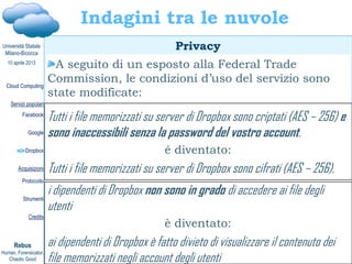 Davide Gabrini, Cloud computing e cloud investigation