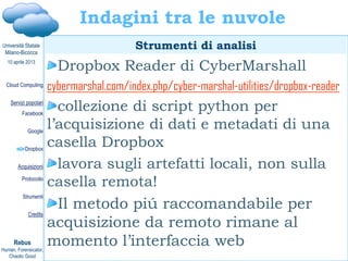 Davide Gabrini, Cloud computing e cloud investigation