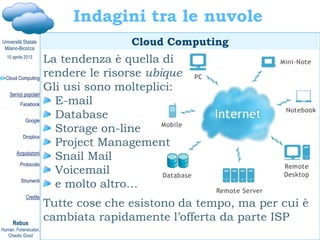 Davide Gabrini, Cloud computing e cloud investigation