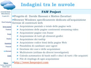 Davide Gabrini, Cloud computing e cloud investigation