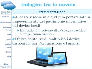 Davide Gabrini, Cloud computing e cloud investigation