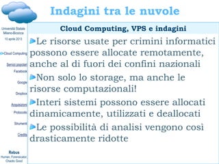 Davide Gabrini, Cloud computing e cloud investigation