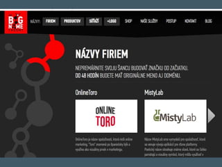 2. Nedostatočná pozornosť
venovaná výberu značky a
domény
 