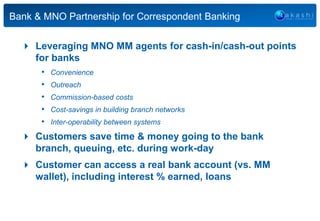 Bank Operability Mobile Financial Services Distribution: Partnerships, Alliances & Joint ...