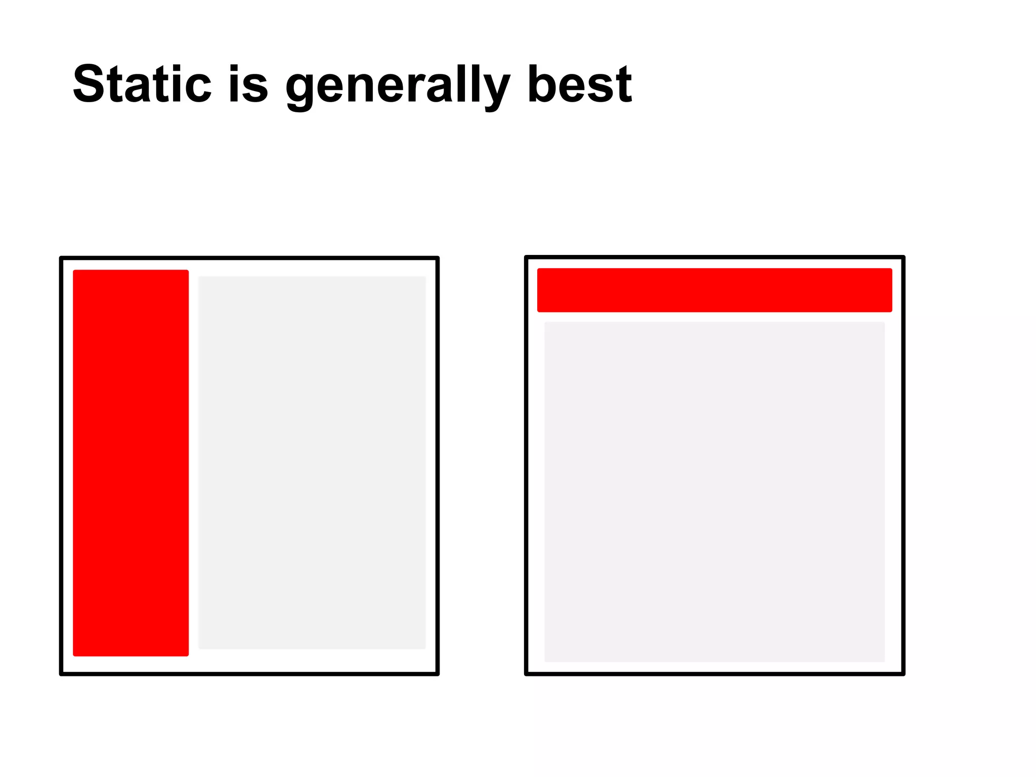 Static is generally best
 