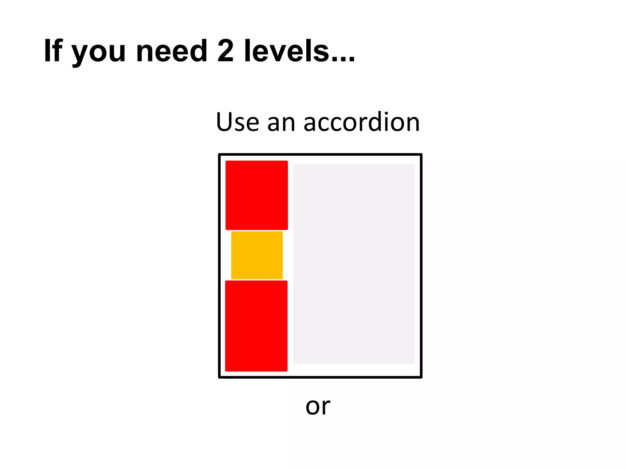 Use an accordion
or
If you need 2 levels...
 