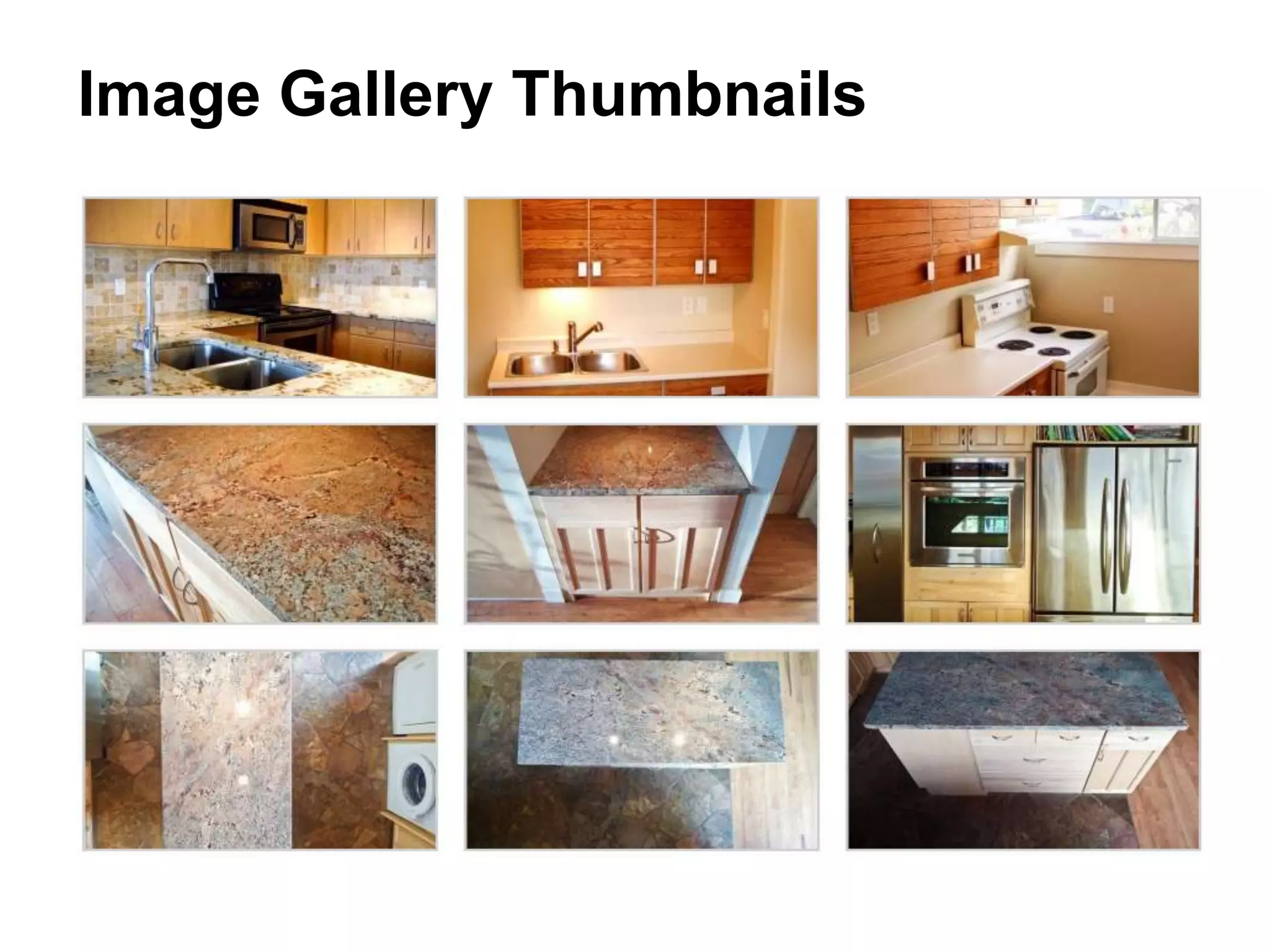 Image Gallery Thumbnails
 