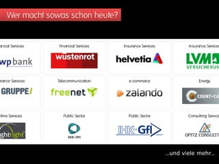 Wer macht sowas schon heute?
…und viele mehr…
 