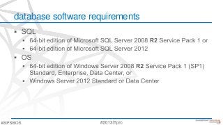 database software requirements
 
