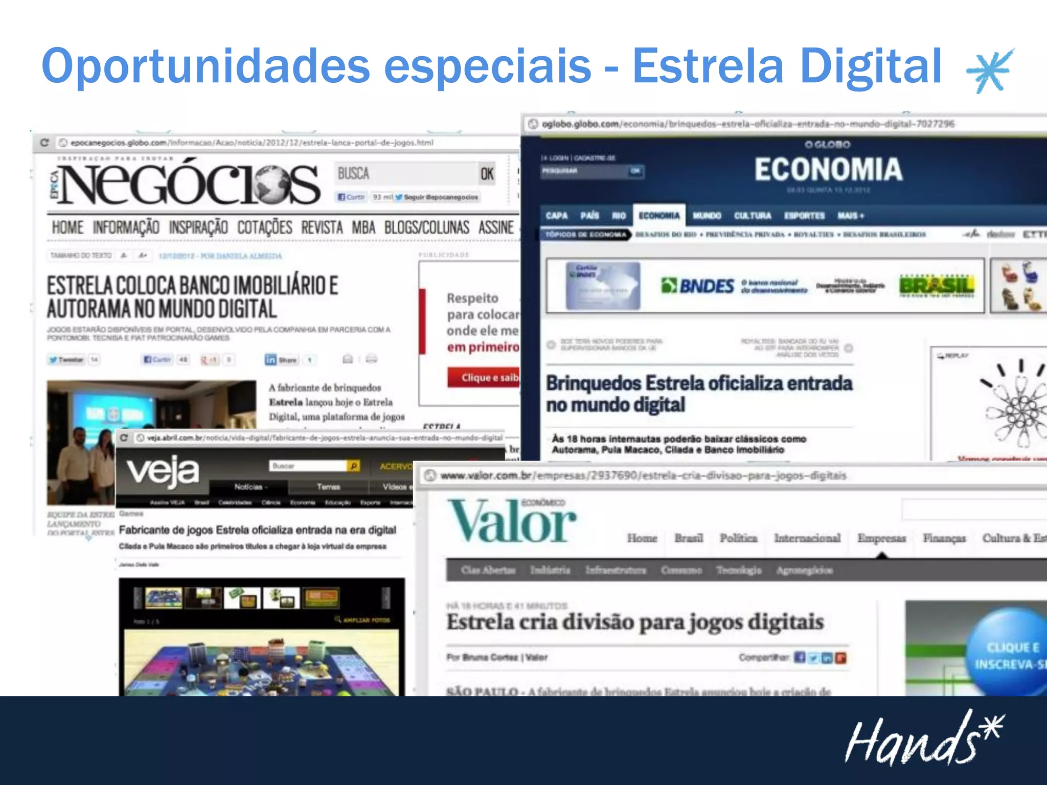 Oportunidades especiais - Estrela Digital
 