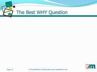 R U S S E L L M A R T I N
A S S O C I A T E S&Page 14 © Russell Martin & Associates www.russellmartin.com
 