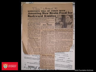 Activ Foundation Archives
 