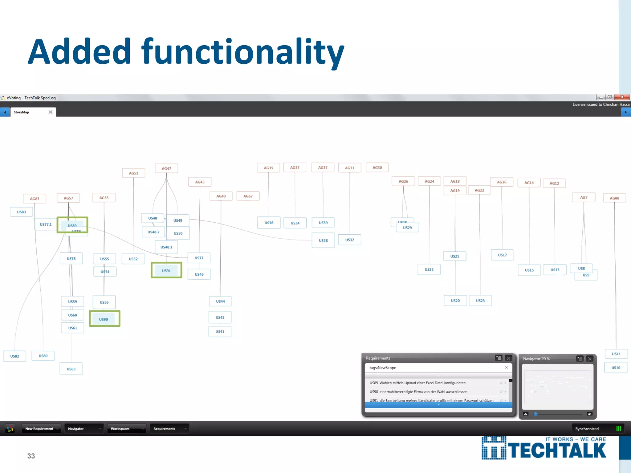 33
Added functionality
 
