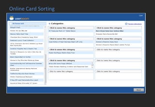 Online Card Sorting
 
