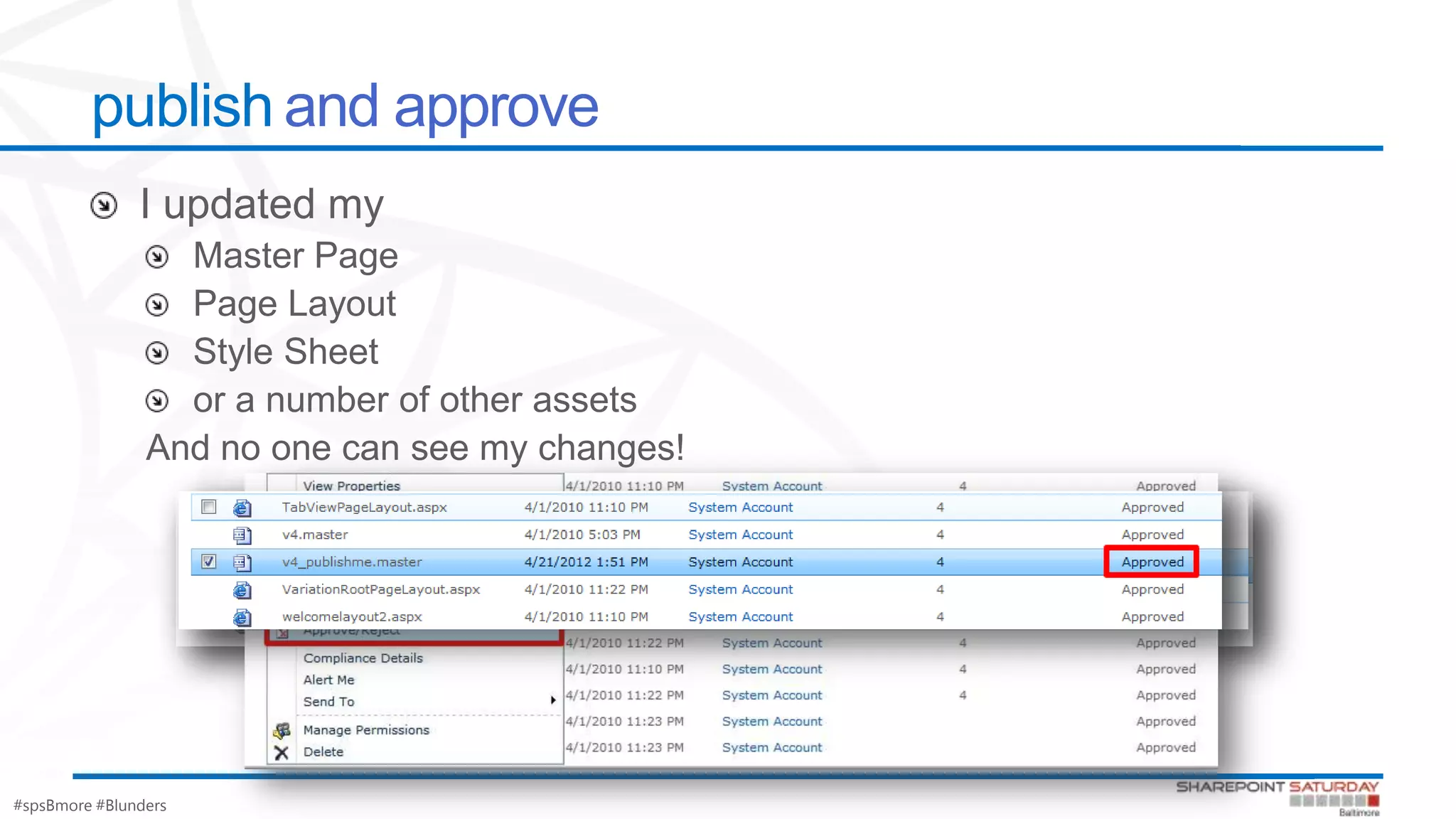 #spsBmore #Blunders
publishpublish
 