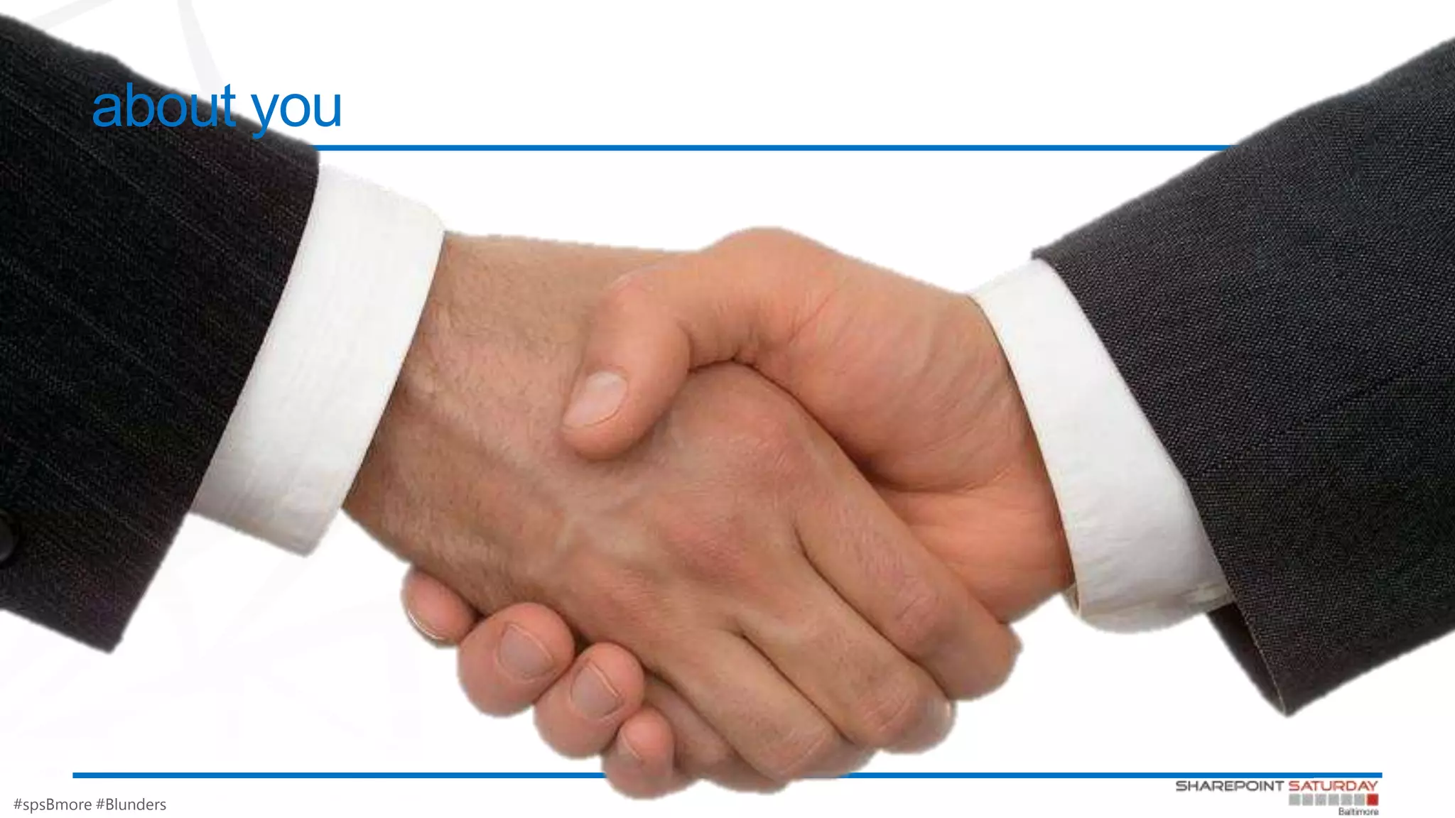 #spsBmore #Blunders
about you
 