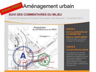 Aménagement urbain
Activité PMDQ
 