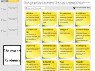 Eén maand
75 ideeën
 