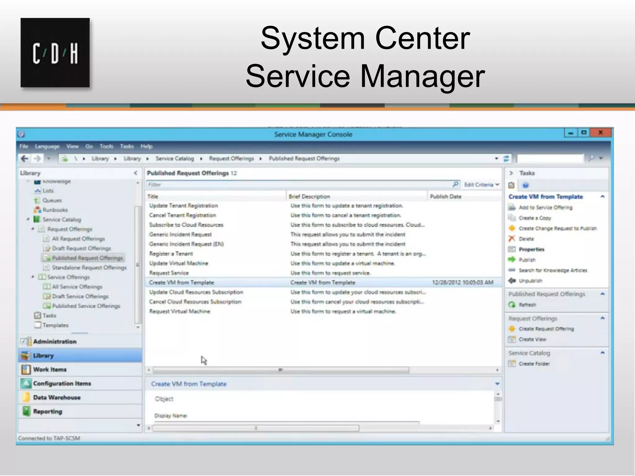 System Center
Service Manager
 