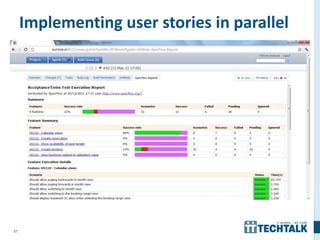 57
Implementing user stories in parallel
 