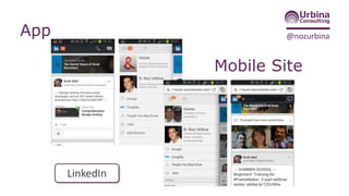 @nozurbinaApp
Mobile Site
LinkedIn
 