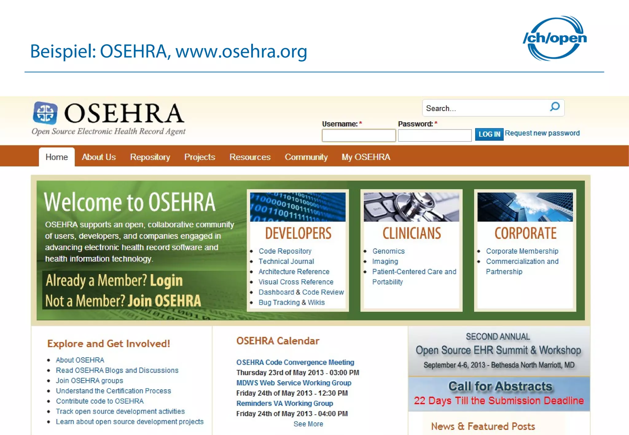 44
Beispiel: OSEHRA, www.osehra.org
 