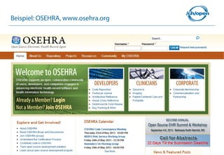 44
Beispiel: OSEHRA, www.osehra.org
 