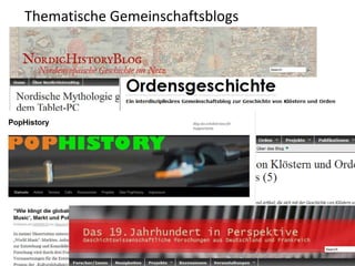Thematische Gemeinschaftsblogs
 
