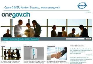 31
Open GEVER, Kanton Zug etc., www.onegov.ch
 