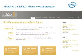 37
PillarOne, MunichRe & Allianz, www.pillarone.org
 