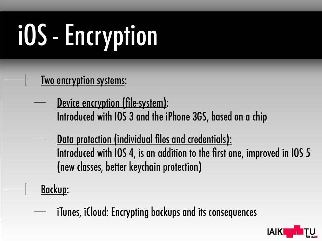 Mobile Device Encryption Systems