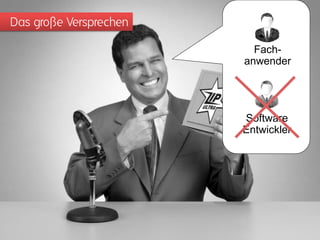 Das große Versprechen
Fach-
anwender
Software
Entwickler
 