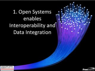 Version 7 section
• brief discussion
1. Open Systems
enables
Interoperability and
Data Integration
 