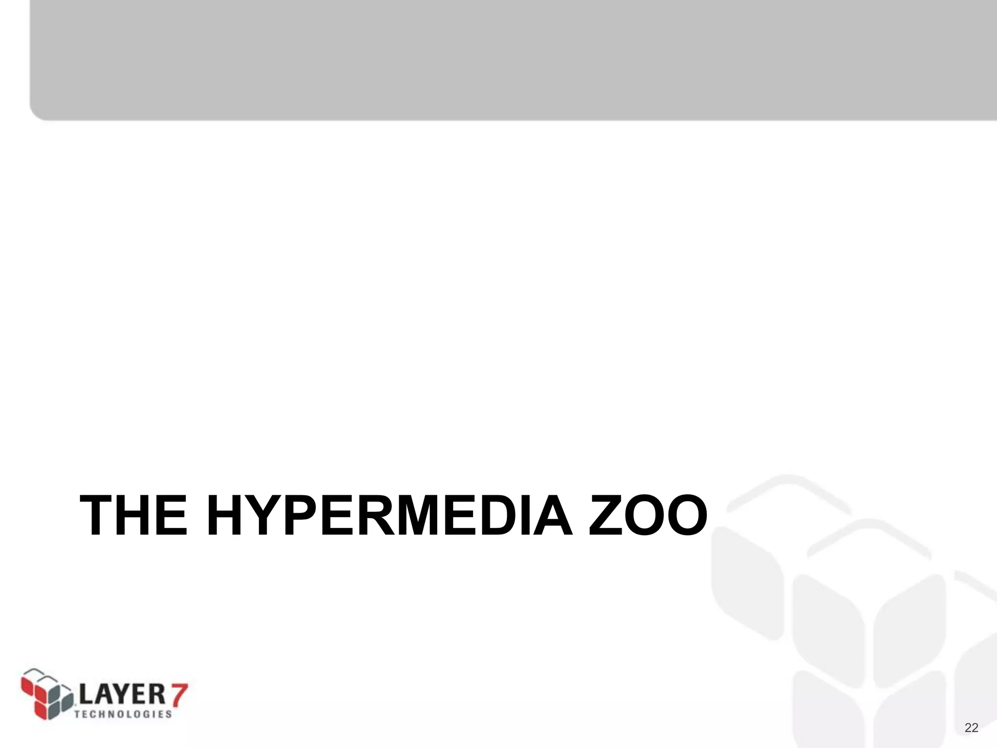 22
THE HYPERMEDIA ZOO
 