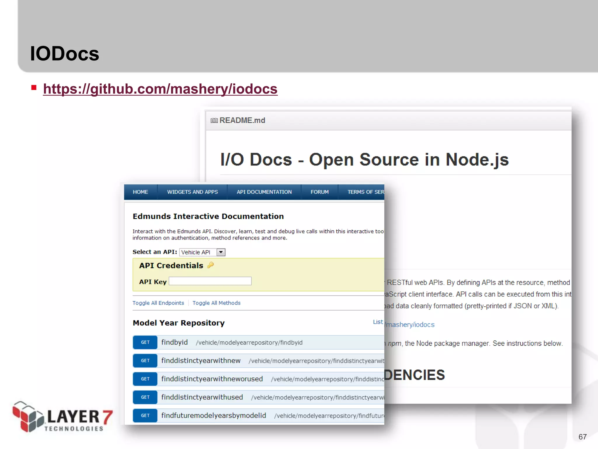 67
IODocs
 https://github.com/mashery/iodocs
 