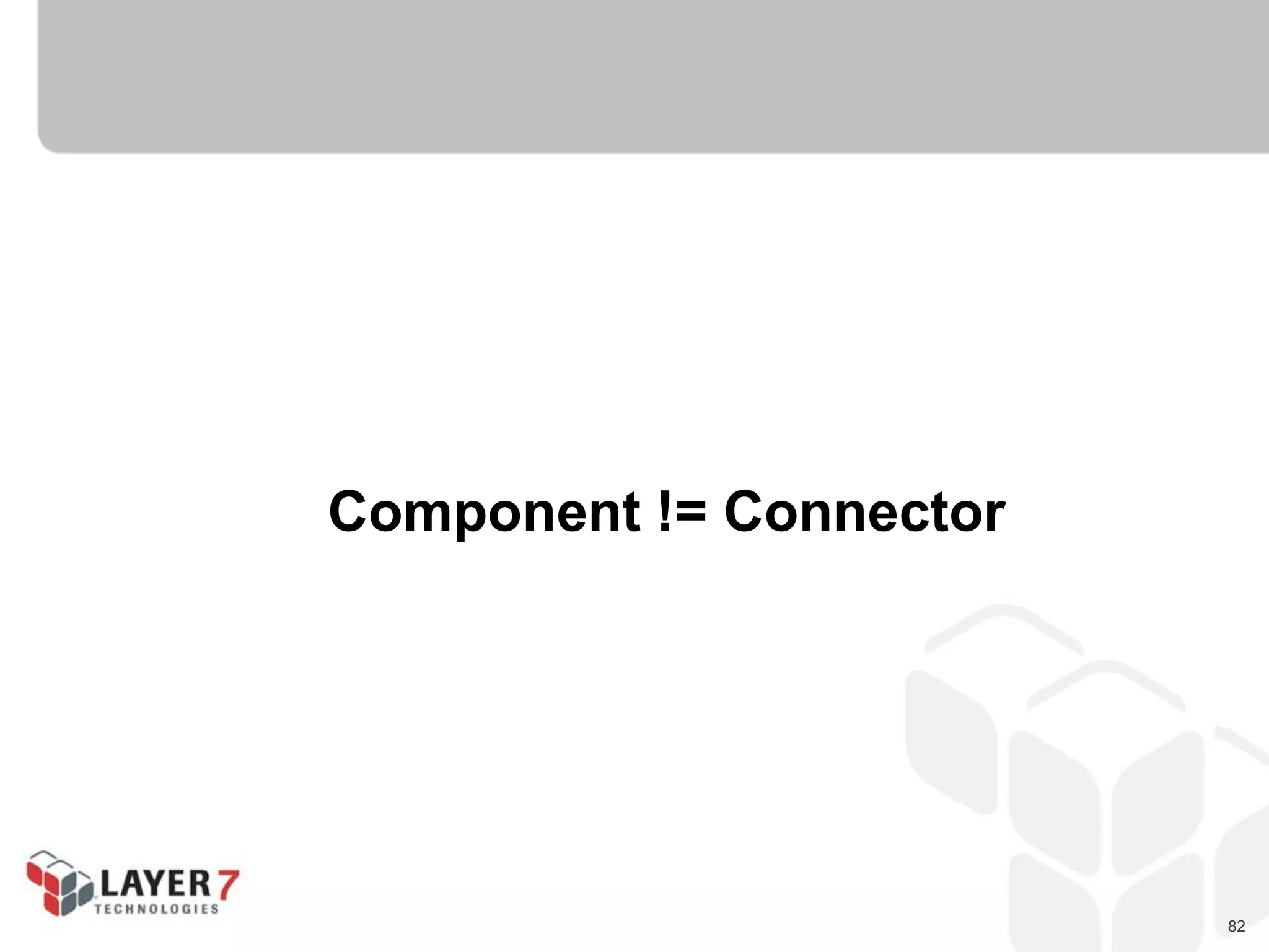 82
Component != Connector
 