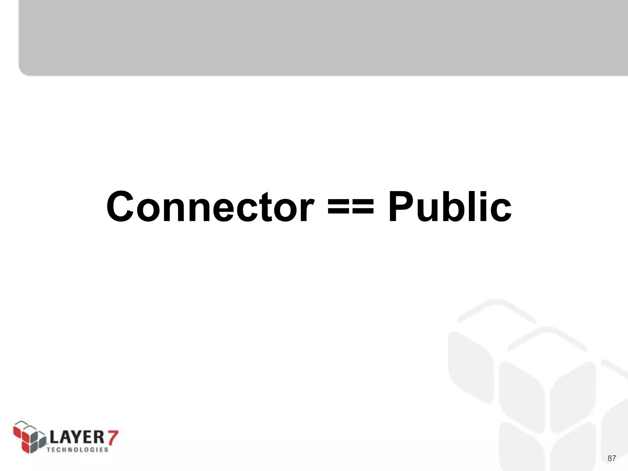 87
Connector == Public
 