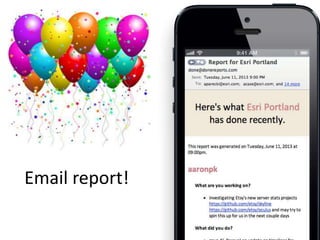 Email report!
 