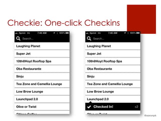 Checkie: One-click Checkins
@aaronpk
 