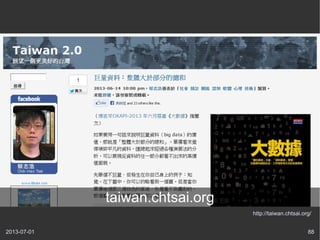 2013-07-01 88
http://taiwan.chtsai.org/
taiwan.chtsai.org
 