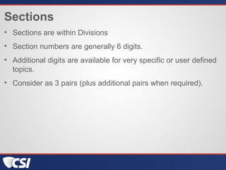 2013 07-17 master format | PPT