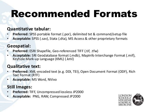 preparing research data for sharing tfw format