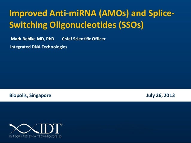 improved anti mirna amos and splice
